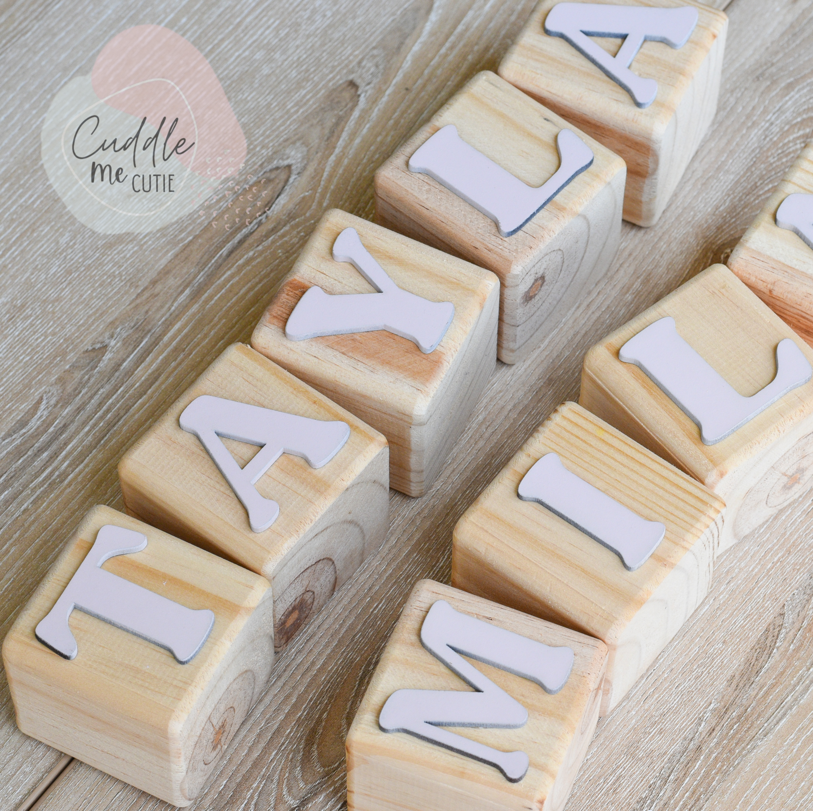 Wooden block top alphabet letters
