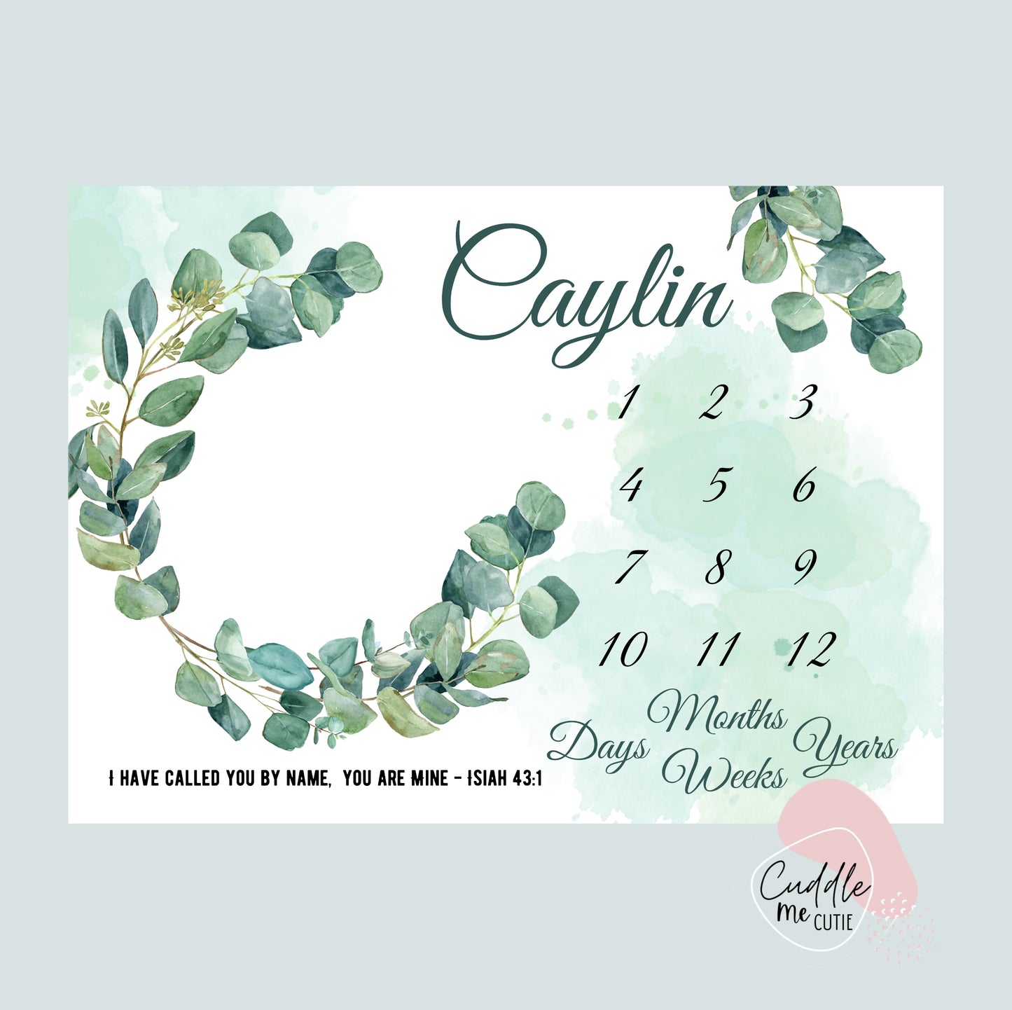 Eucalyptus Milestone Blanket