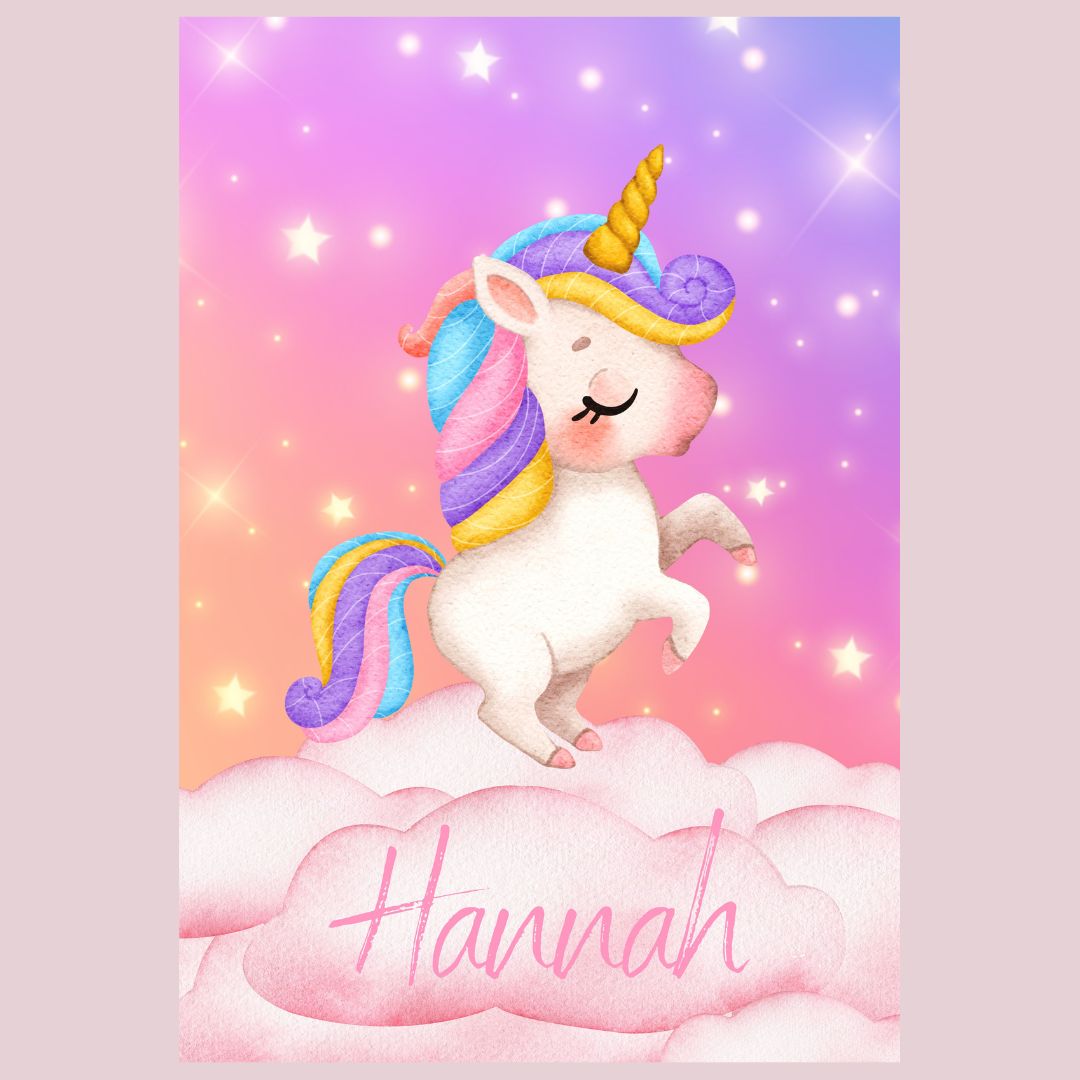 Unicorn cloud name blanket