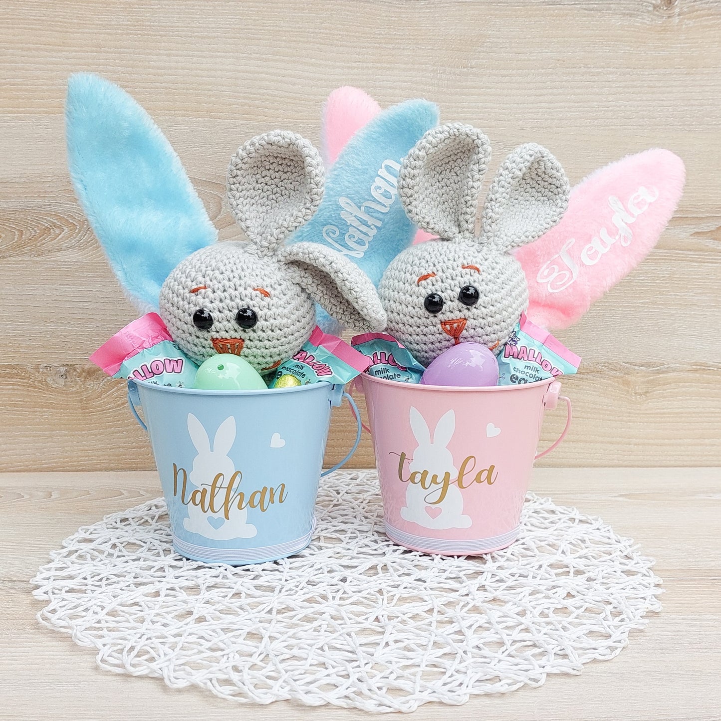 Personalised Bunny Bucket Gift set