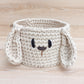 Crochet bunny basket