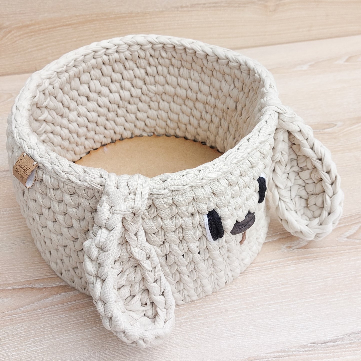 Crochet bunny basket