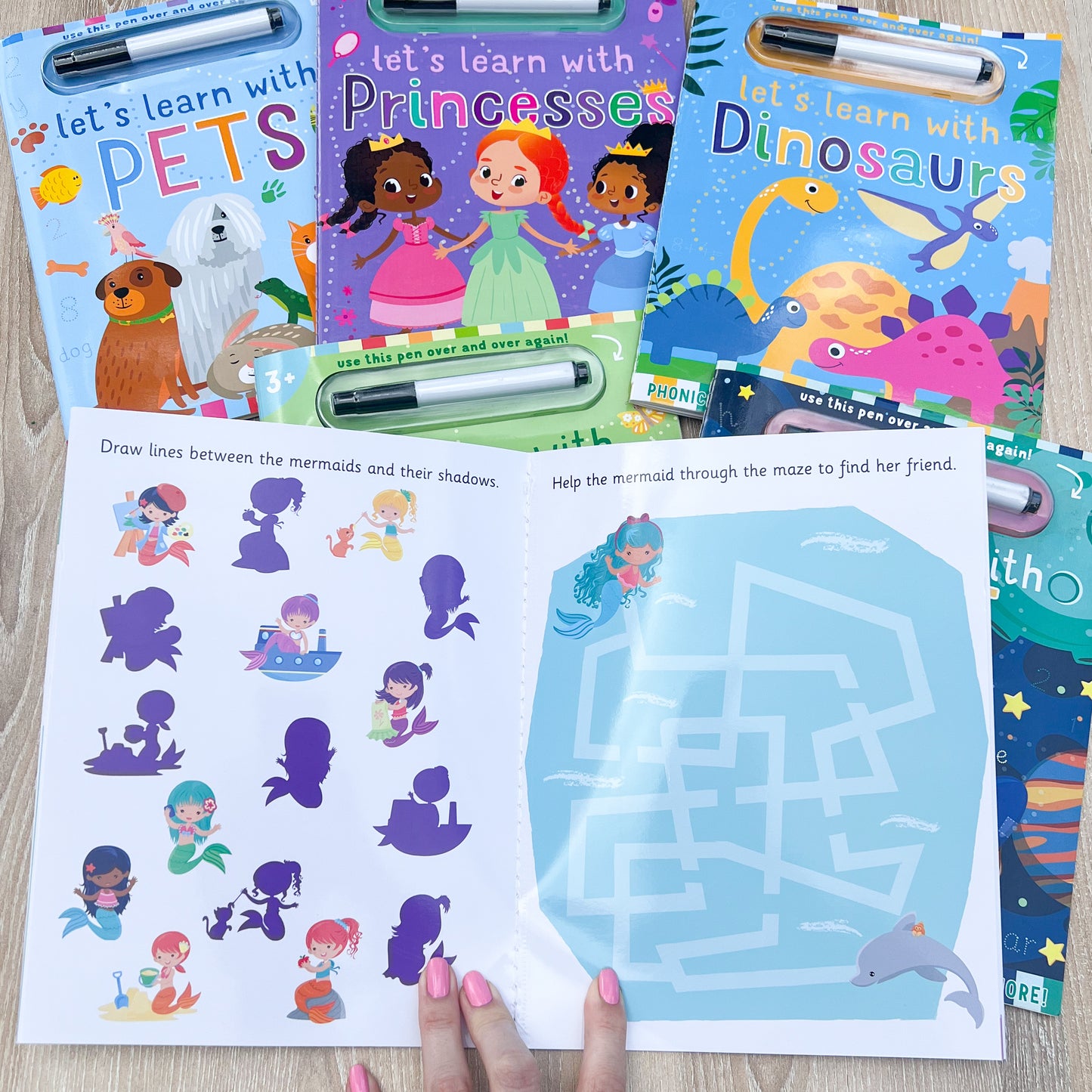 Let’s Learn toddler activity books (Wipe Clean- reusable)