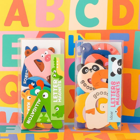Alphabet Magnets - Upper & Lower Case Animal Letters - 52pcs