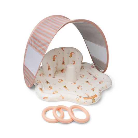 Baby Splash Mat with Sunshade - Mermaid Bubbles