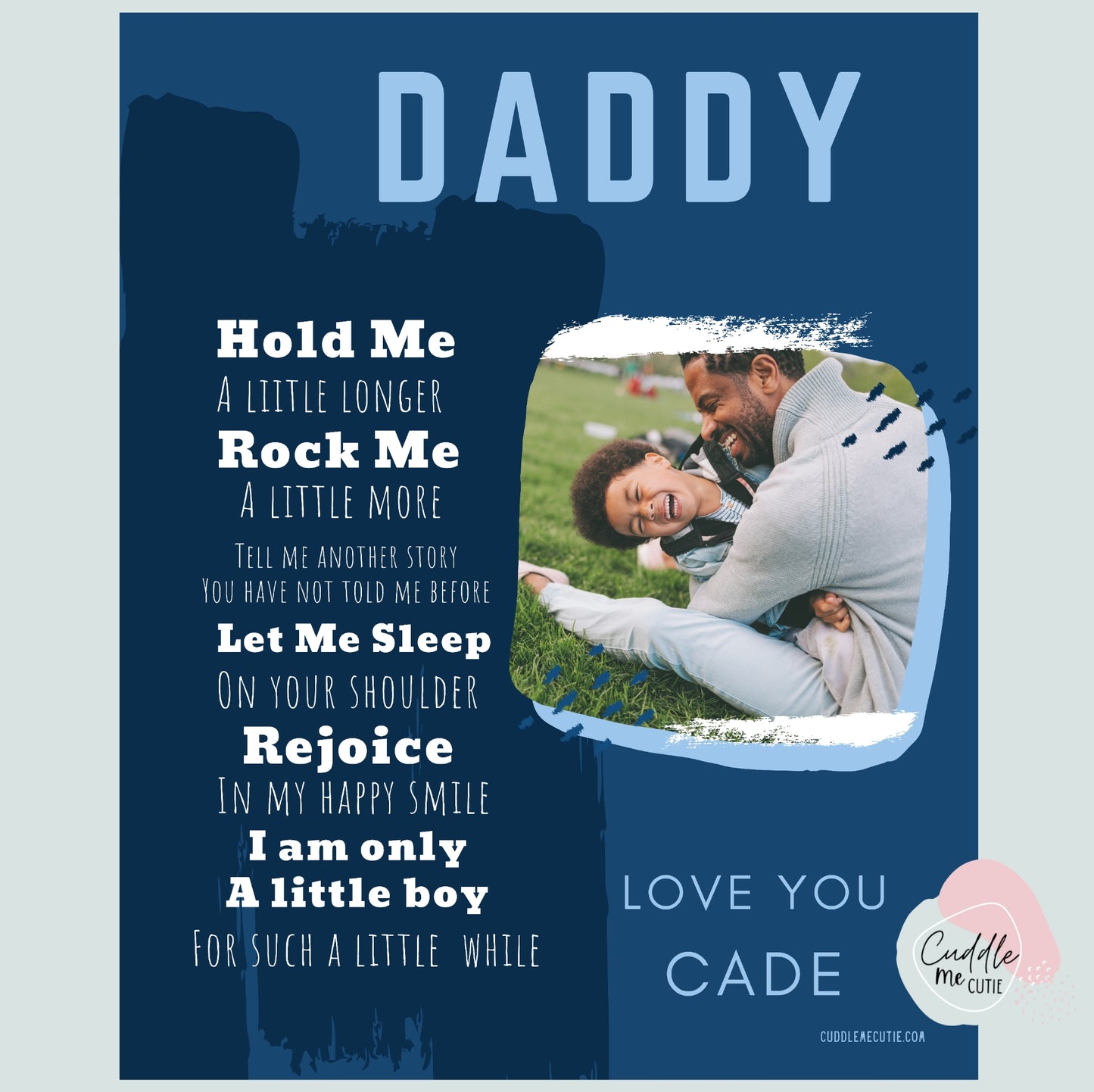 Hold Me Daddy Fleece Blanket