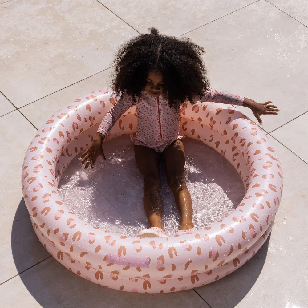 Childrens Paddle Pool - Old Pink Leopard 100cm