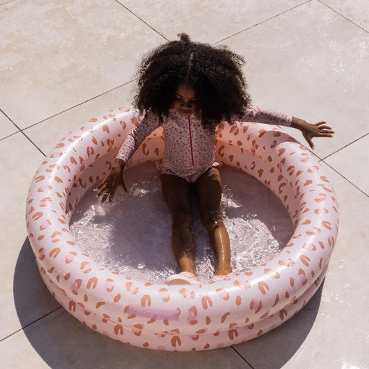 Childrens Paddle Pool - Old Pink Leopard 100cm