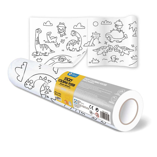 Colouring Paper Roll - Tear & Stick - Dinosaur Adventures