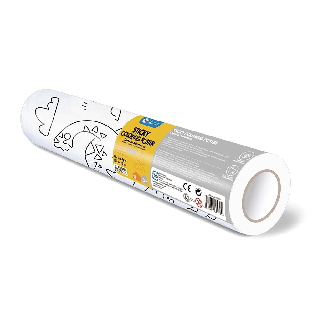 Colouring Paper Roll - Tear & Stick - Dinosaur Adventures