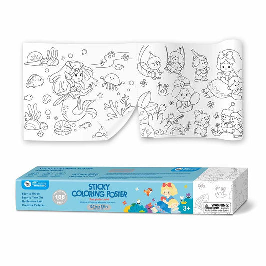 Colouring Paper Roll - Tear & Stick - Fairy Tale Land