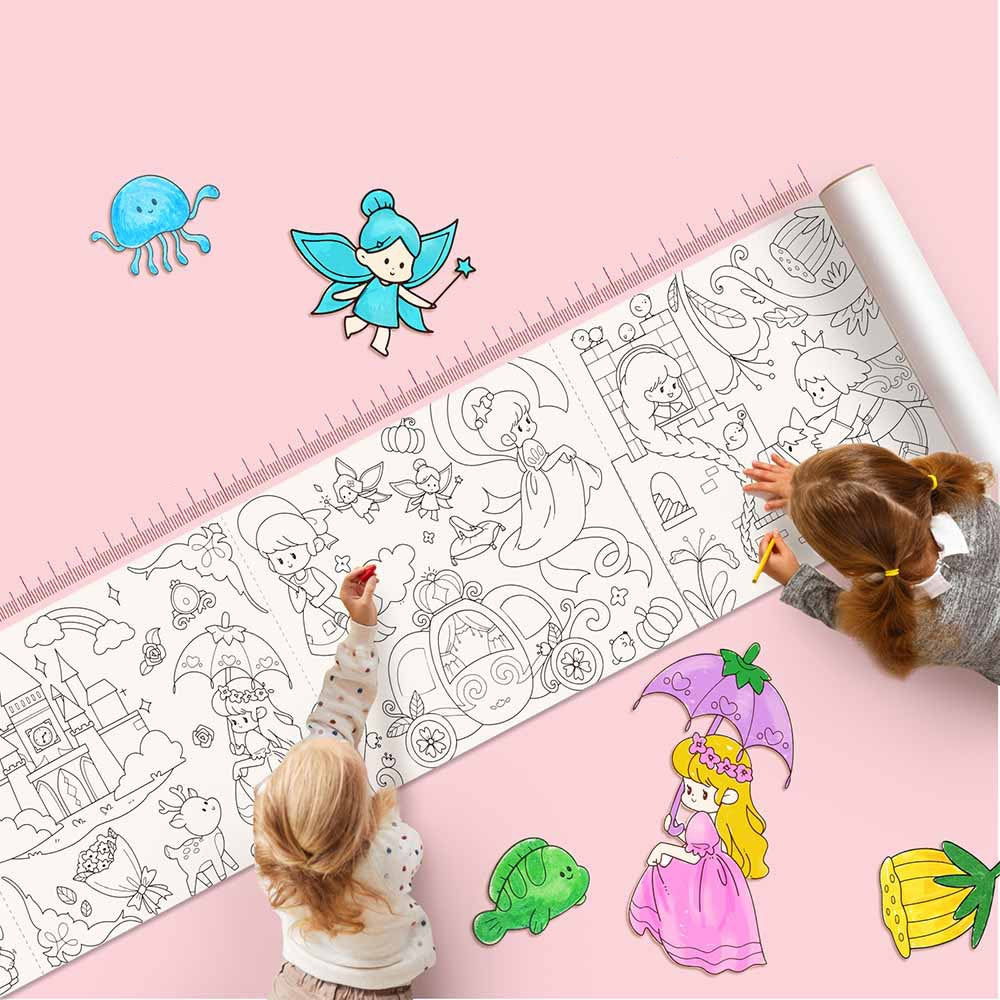 Colouring Paper Roll - Tear & Stick - Fairy Tale Land