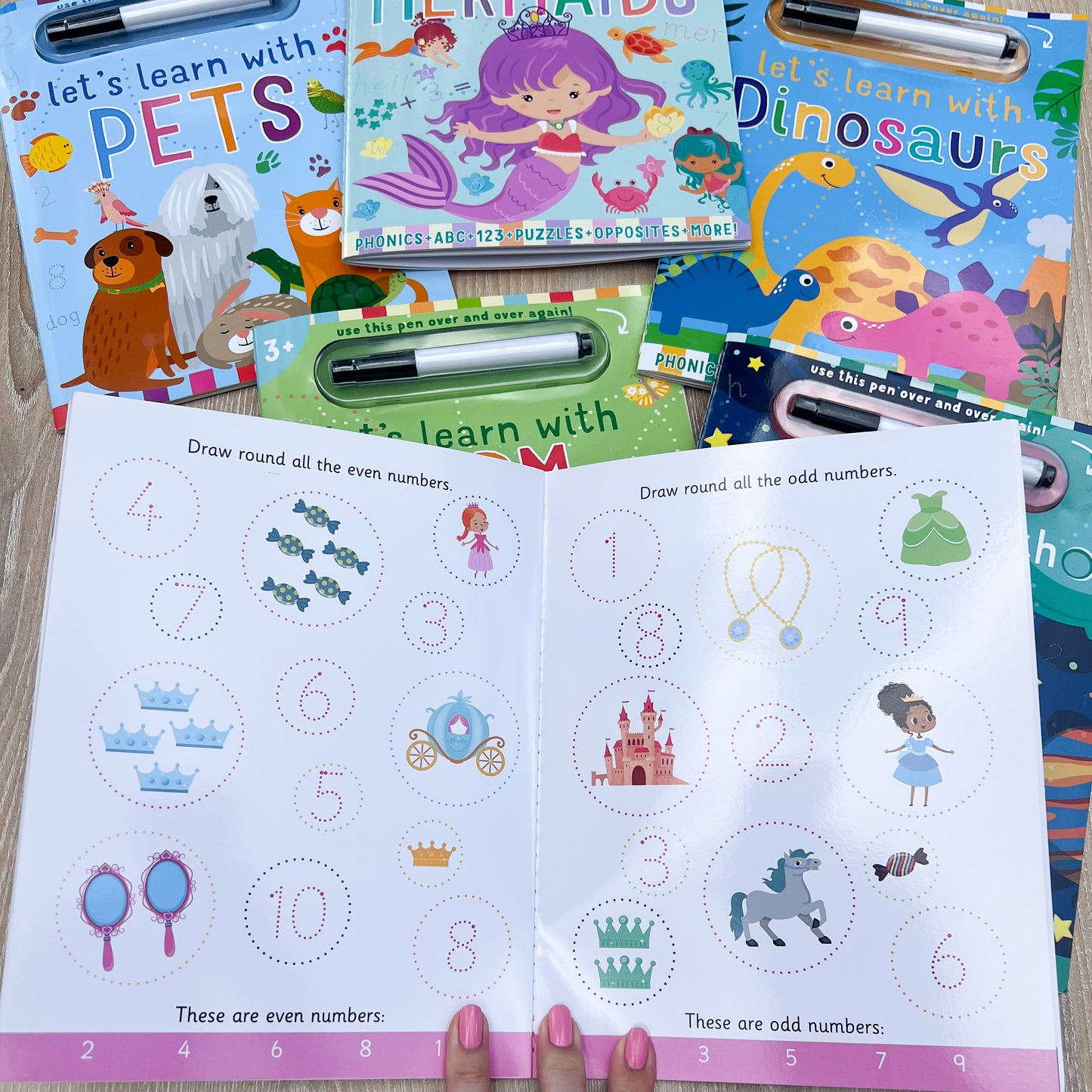 Let’s Learn toddler activity books (Wipe Clean- reusable)