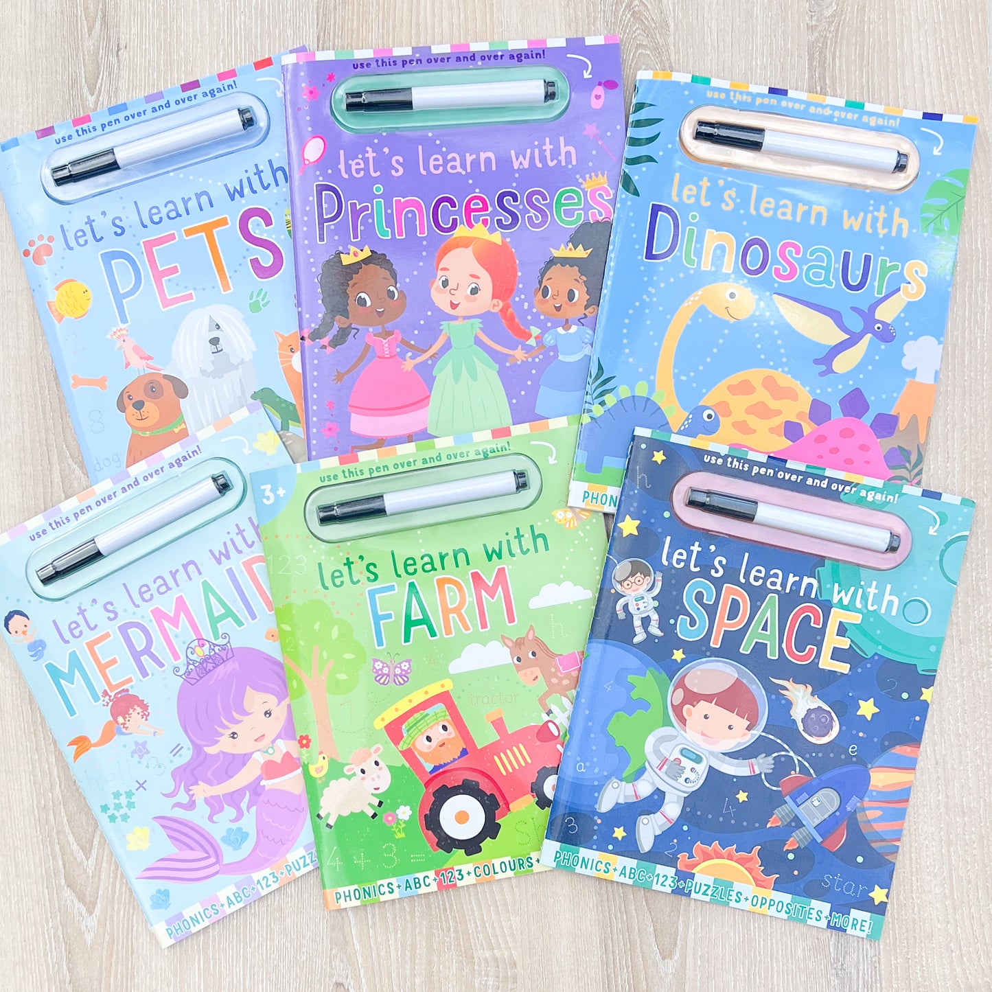 Let’s Learn toddler activity books (Wipe Clean- reusable)