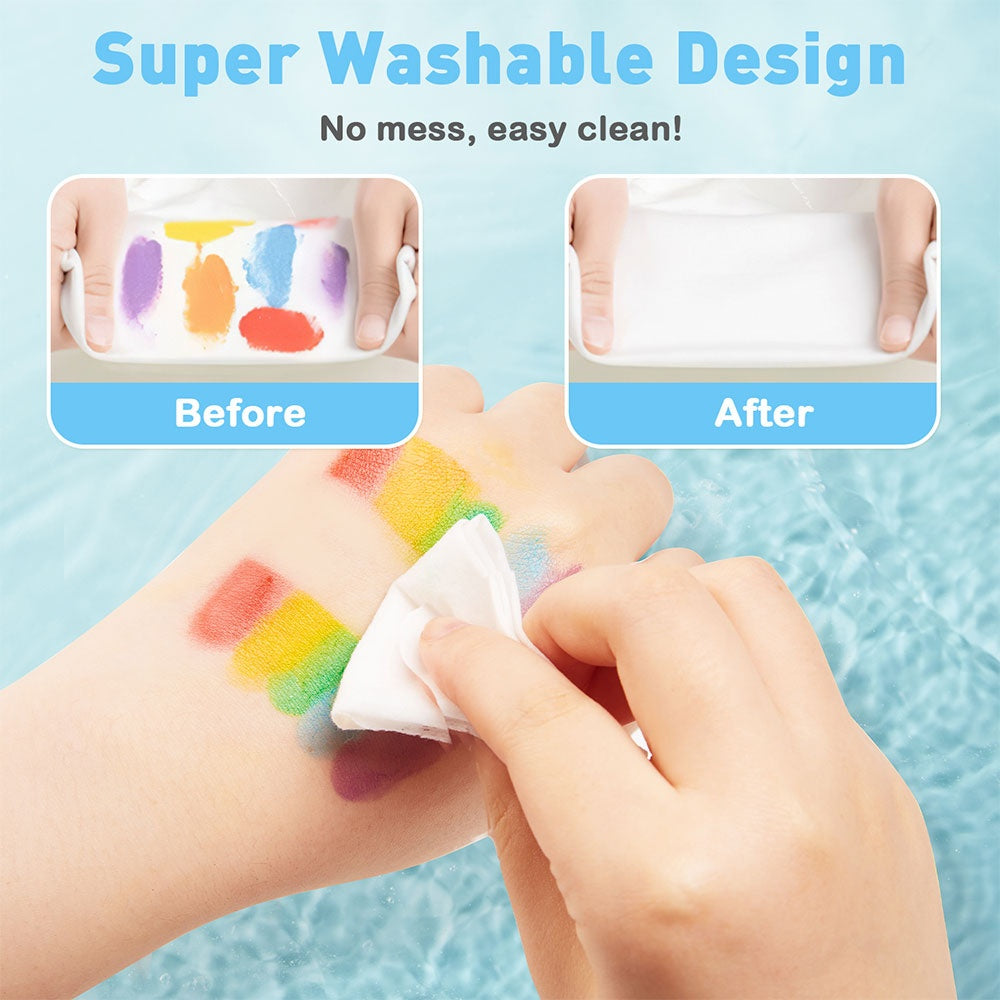 Finger Paint Stamp Book - Colouring Activity with Paint Pads & 6 Stamps