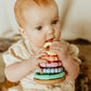 Rainbow Wobble Stacker Silicone Toy - Pastel