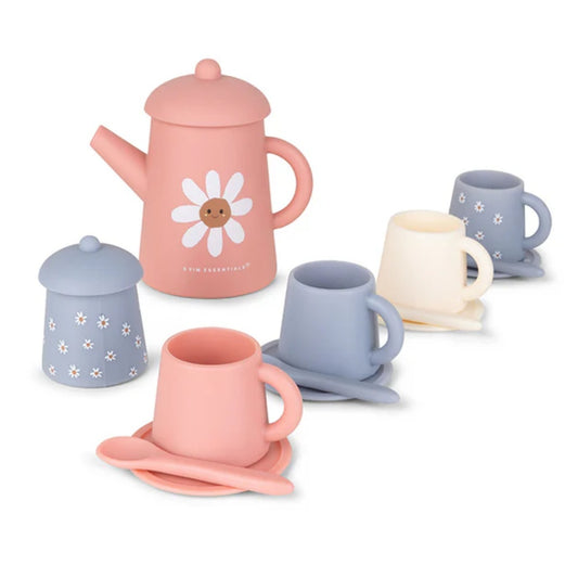 Silicone Beach Tea Playset - Daisy Flowers
