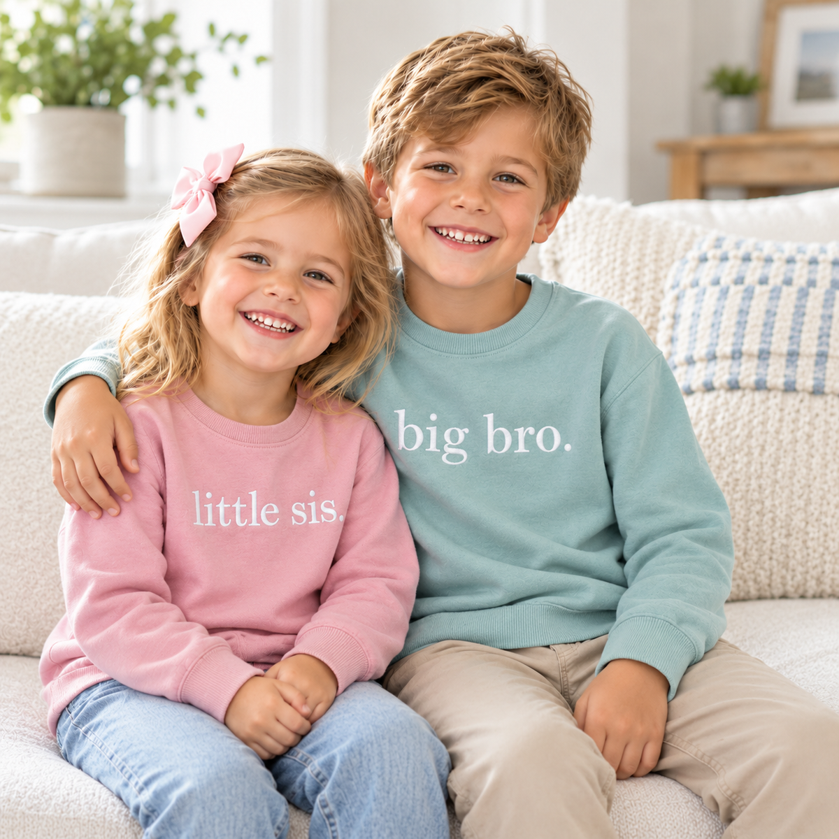 Embroided family sweaters