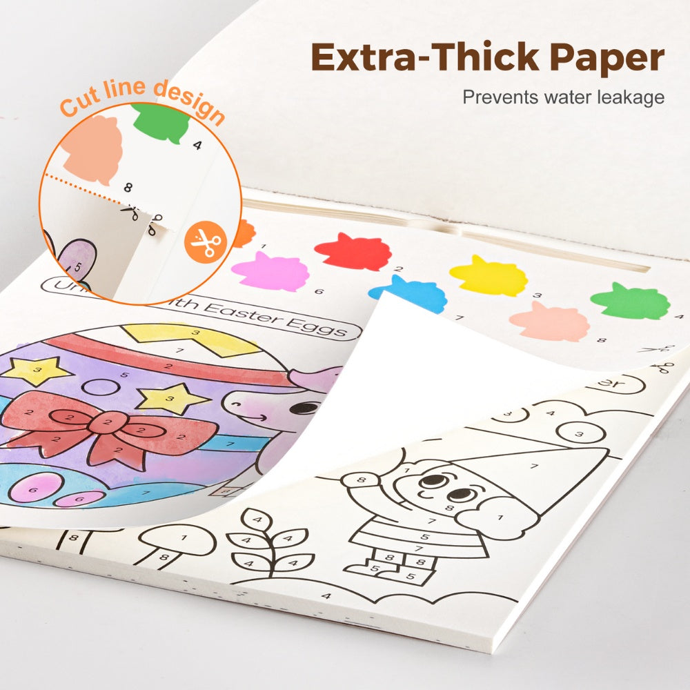 Watercolour Painting Book - 20 Pages & Paint Brush - Unicorns
