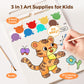 Watercolour Painting Book - 20 Pages & Paint Brush - Animals