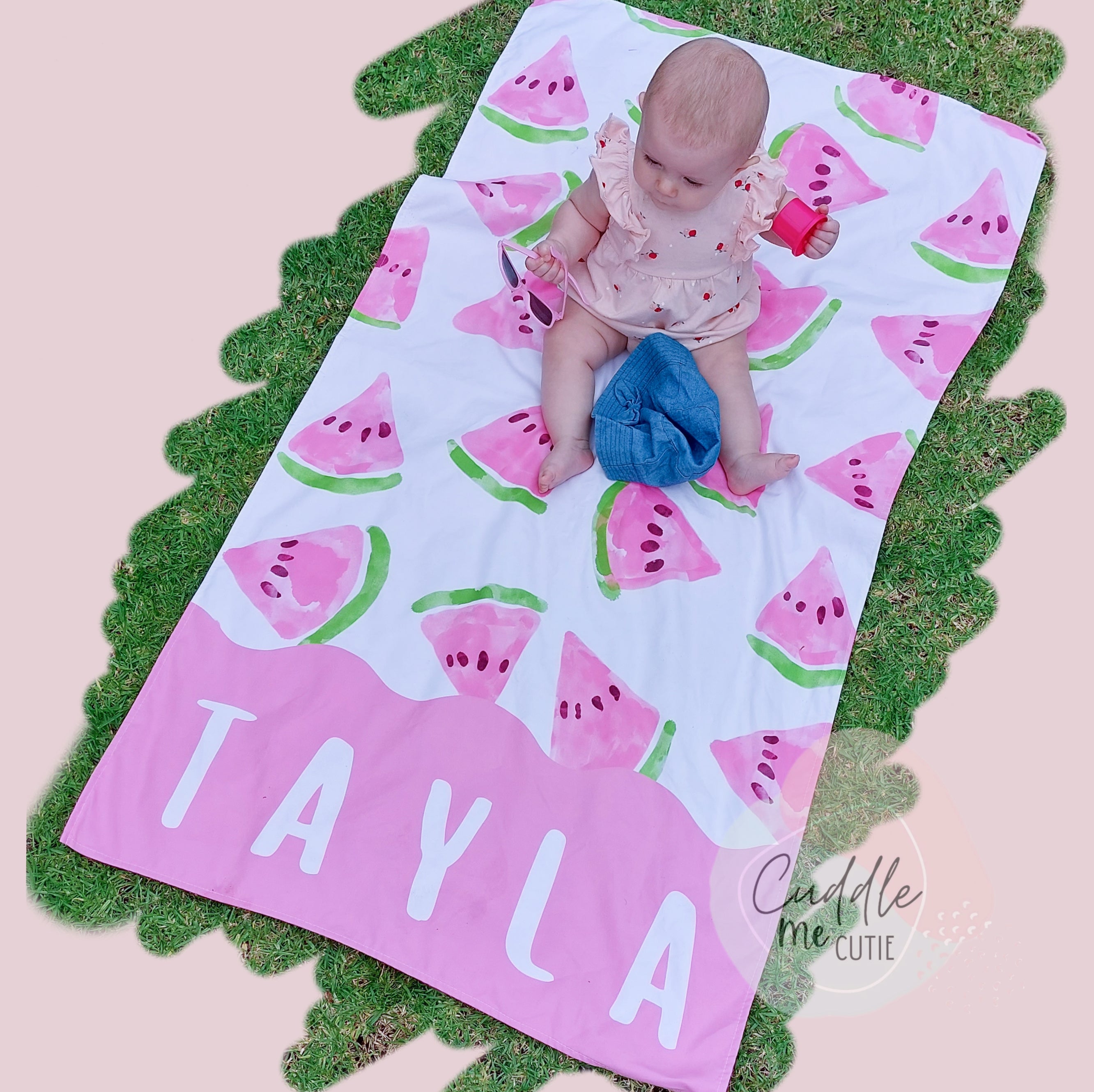 Personalised baby 2024 beach towel