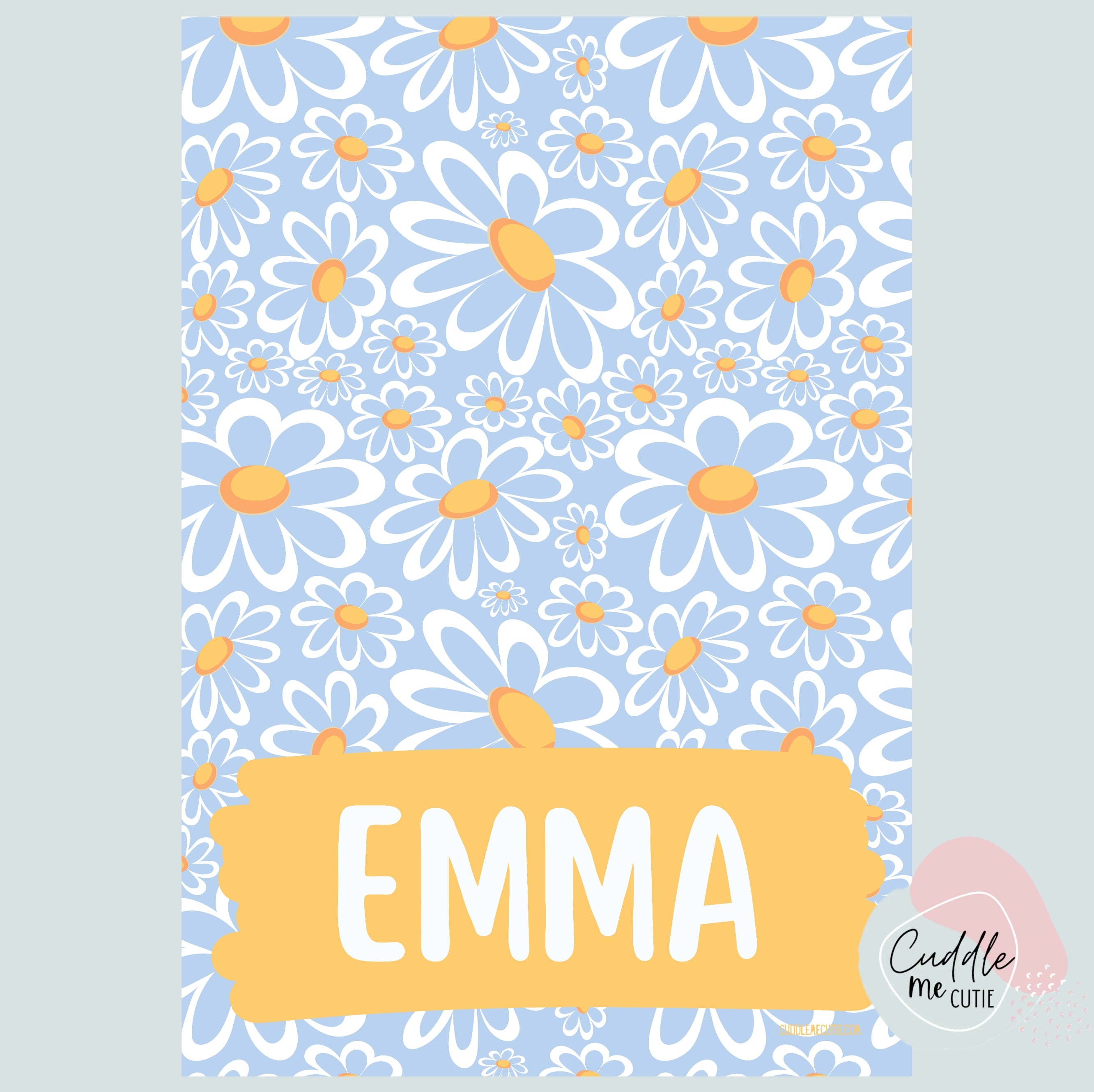 Blue Daisies Fleece Blanket