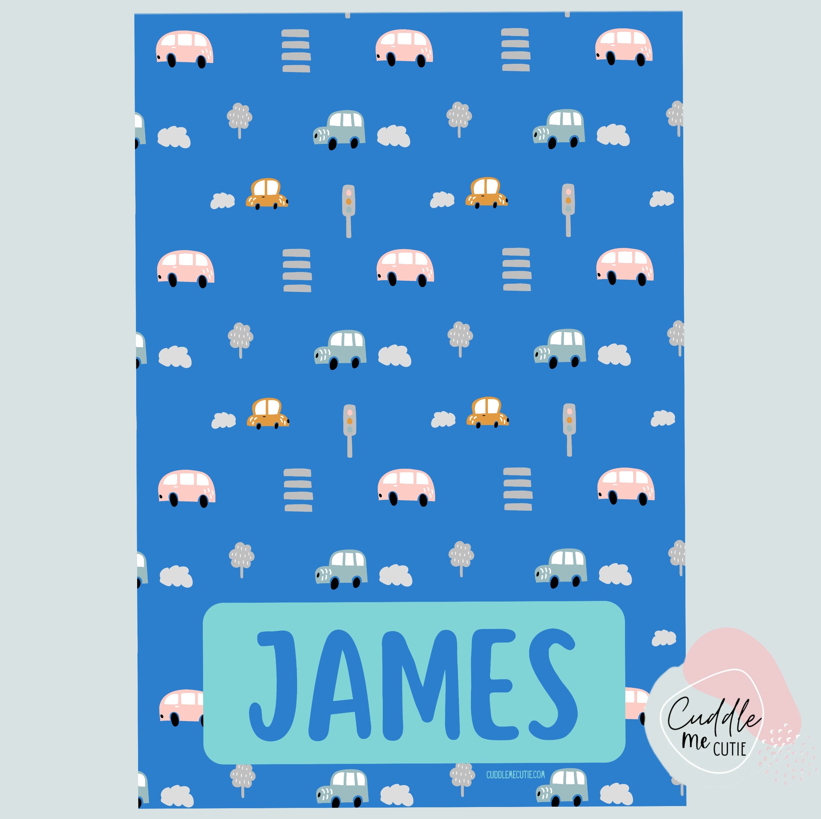Blue Cars Fleece Blanket