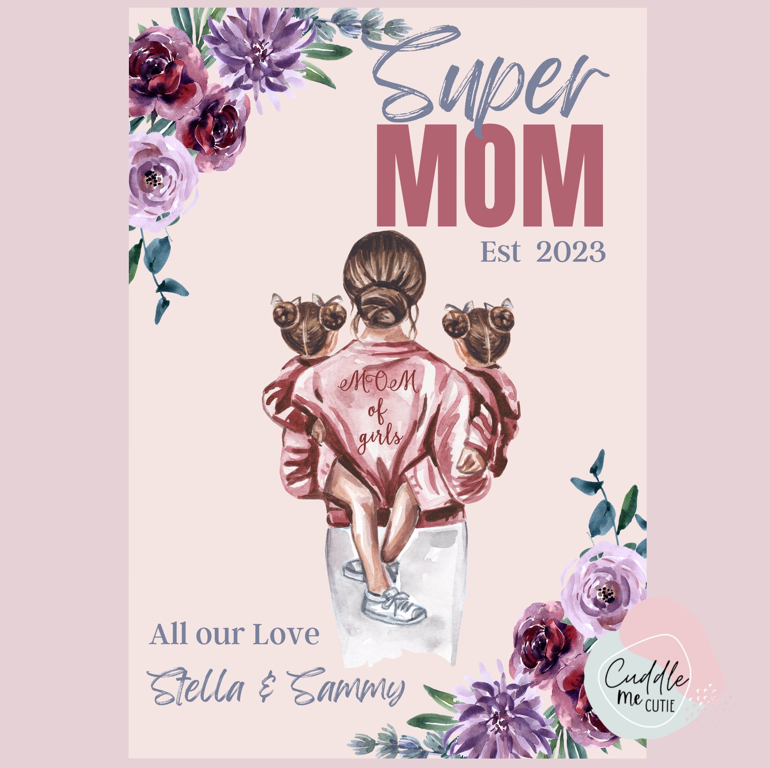 Mom Pink Super Mom- Pink – Cuddle me Cutie