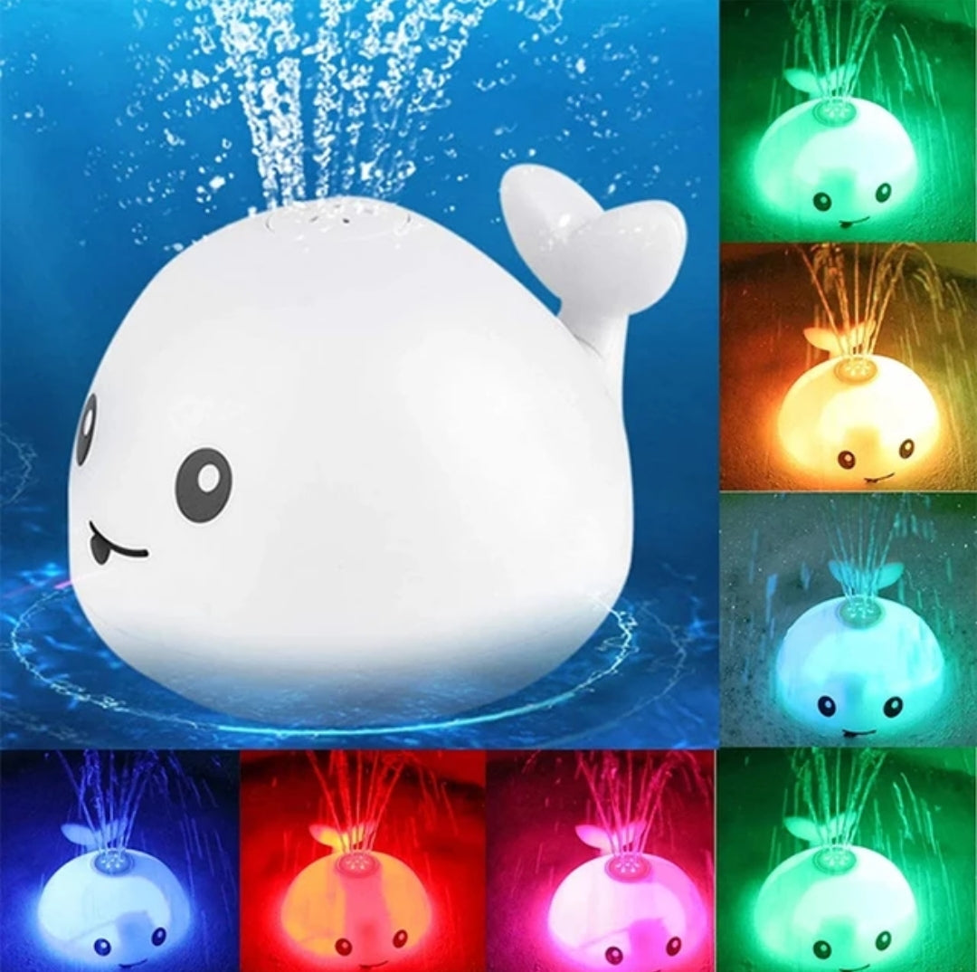 LED Spraying Whale Bath Toy